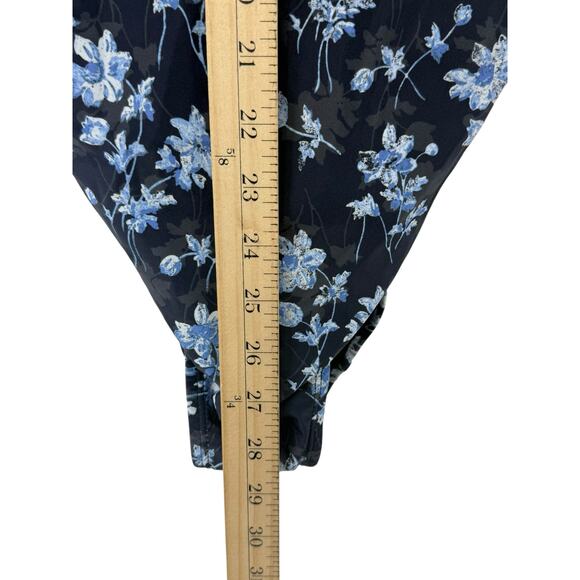 NWT A Pea in the Pod Ruffled Maternity Floral Swimsuit Dark Blue Size M - Picture 3 of 8